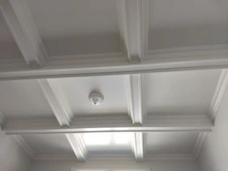 White coffered ceiling design