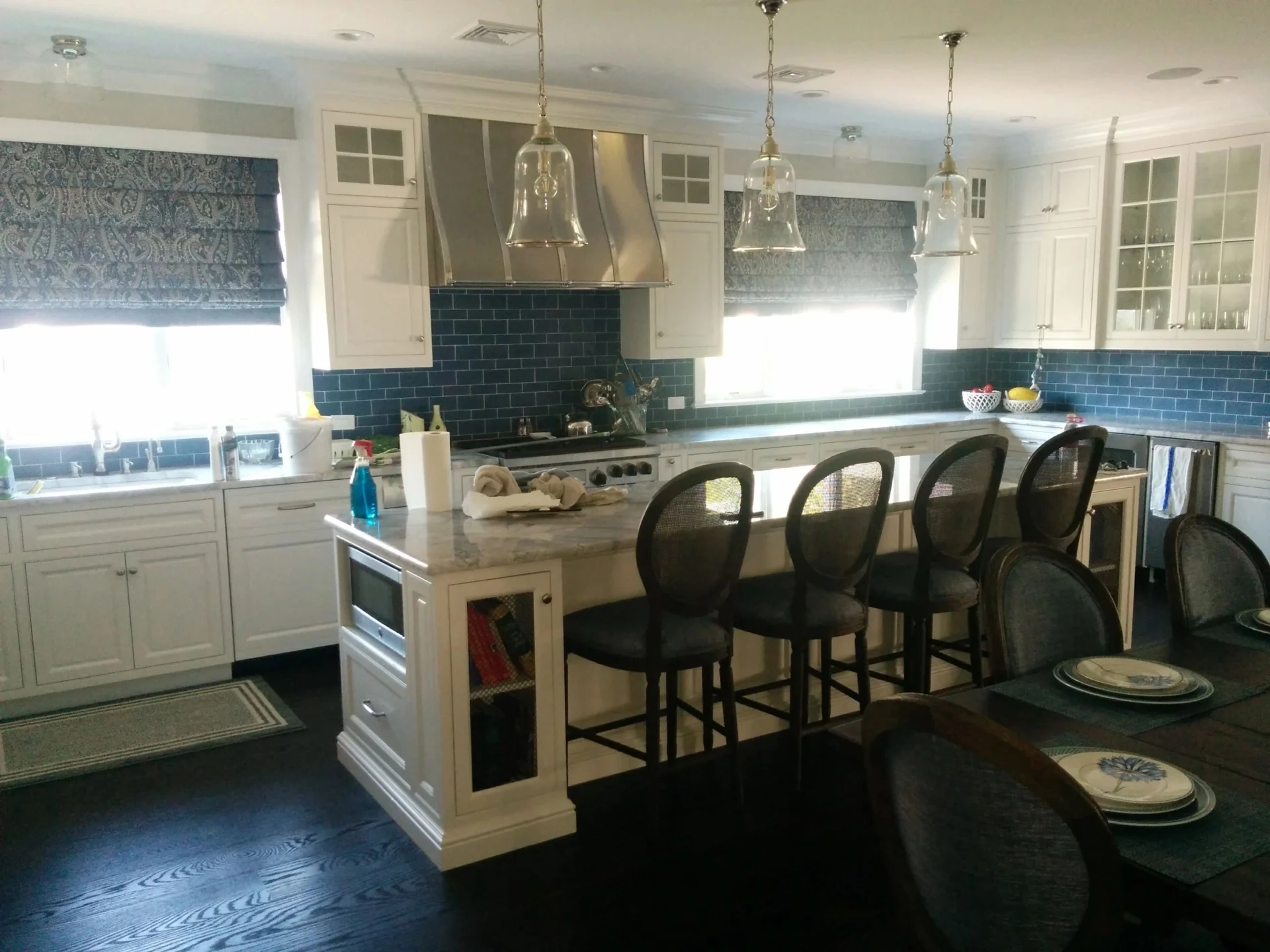 Elegant kitchen with island seating